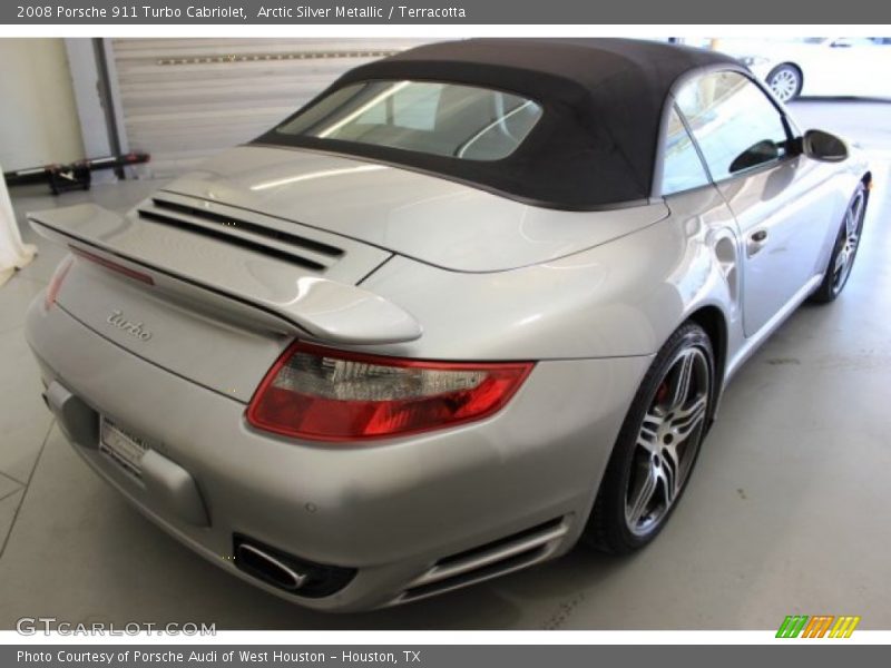 Arctic Silver Metallic / Terracotta 2008 Porsche 911 Turbo Cabriolet