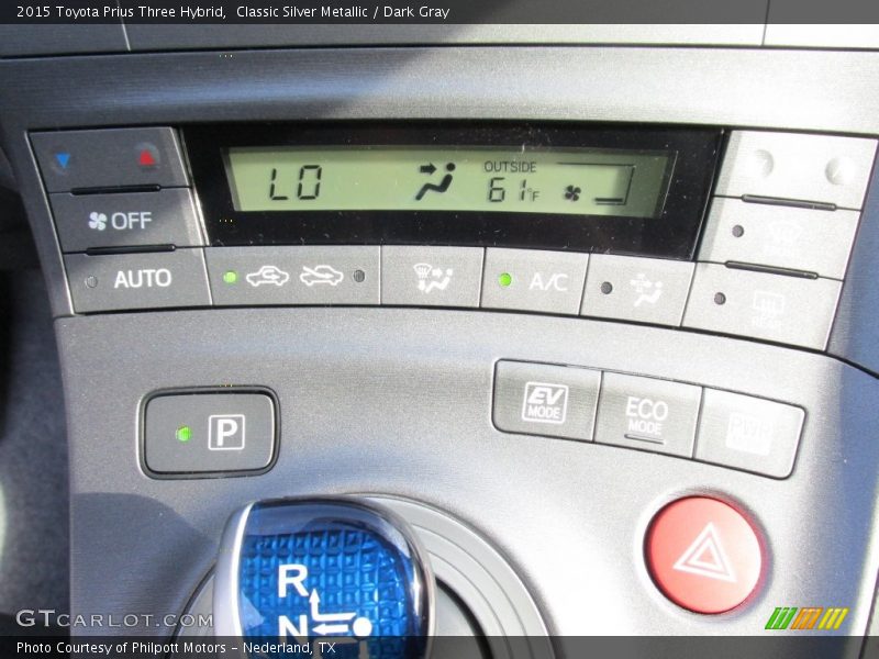 Classic Silver Metallic / Dark Gray 2015 Toyota Prius Three Hybrid