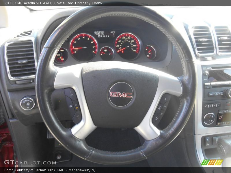 Crystal Red Tintcoat / Ebony 2012 GMC Acadia SLT AWD