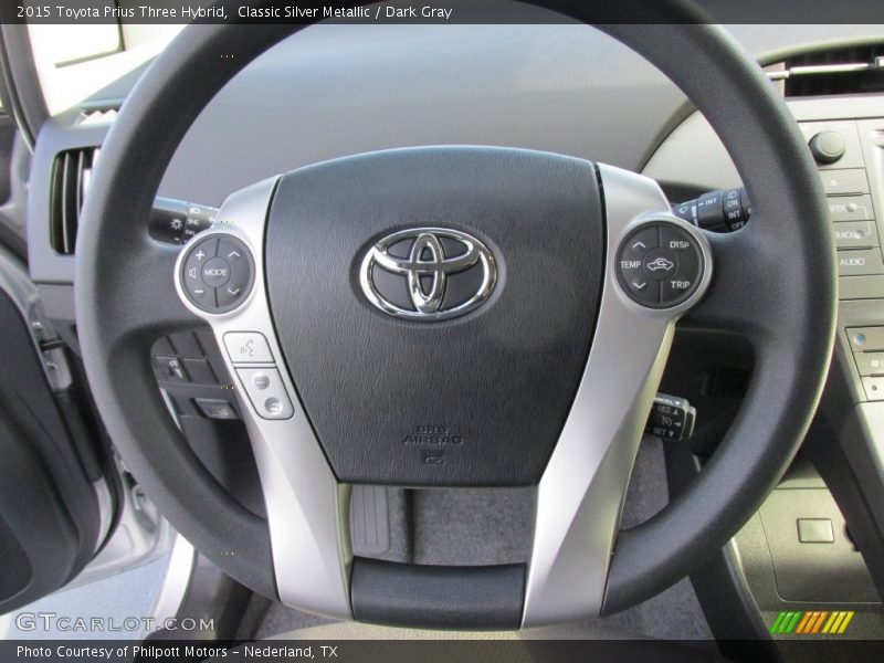 Classic Silver Metallic / Dark Gray 2015 Toyota Prius Three Hybrid