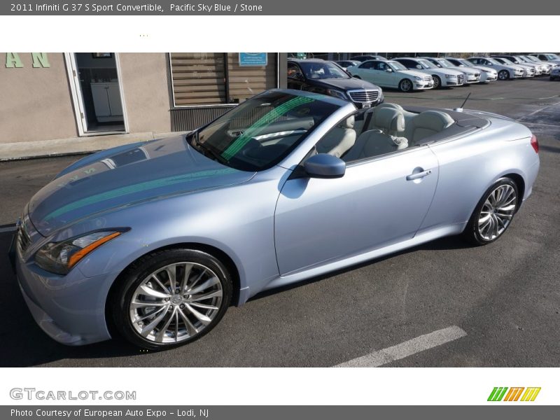 Pacific Sky Blue / Stone 2011 Infiniti G 37 S Sport Convertible