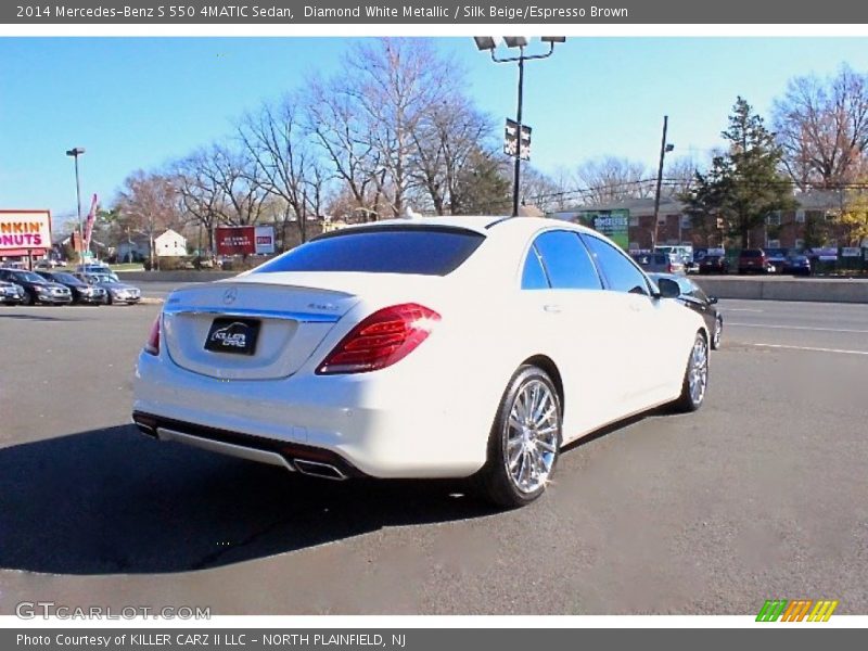 Diamond White Metallic / Silk Beige/Espresso Brown 2014 Mercedes-Benz S 550 4MATIC Sedan