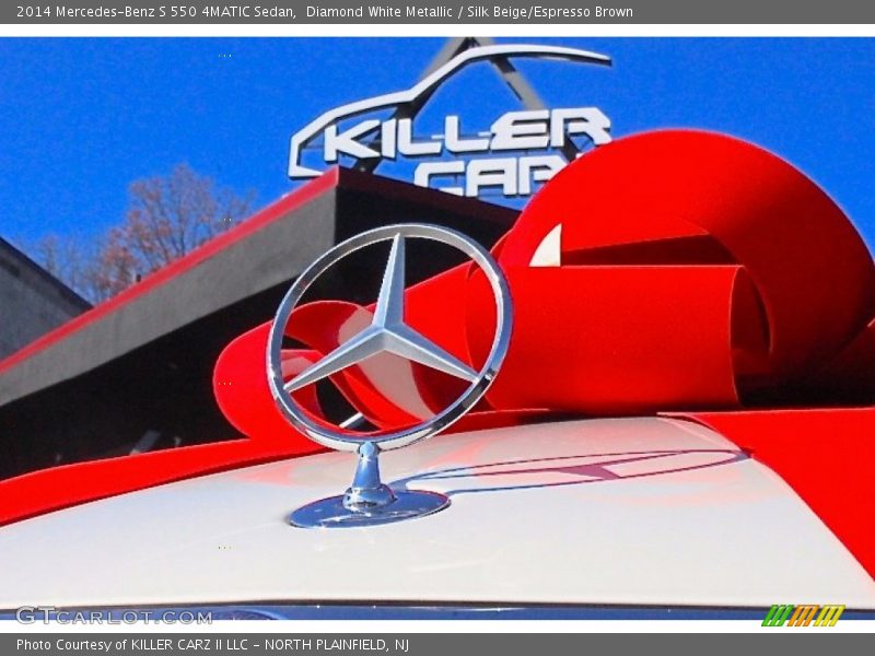 Diamond White Metallic / Silk Beige/Espresso Brown 2014 Mercedes-Benz S 550 4MATIC Sedan
