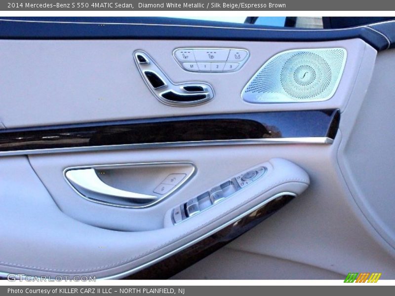 Diamond White Metallic / Silk Beige/Espresso Brown 2014 Mercedes-Benz S 550 4MATIC Sedan