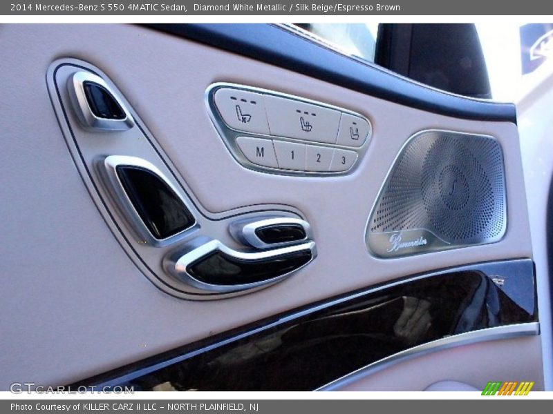 Diamond White Metallic / Silk Beige/Espresso Brown 2014 Mercedes-Benz S 550 4MATIC Sedan