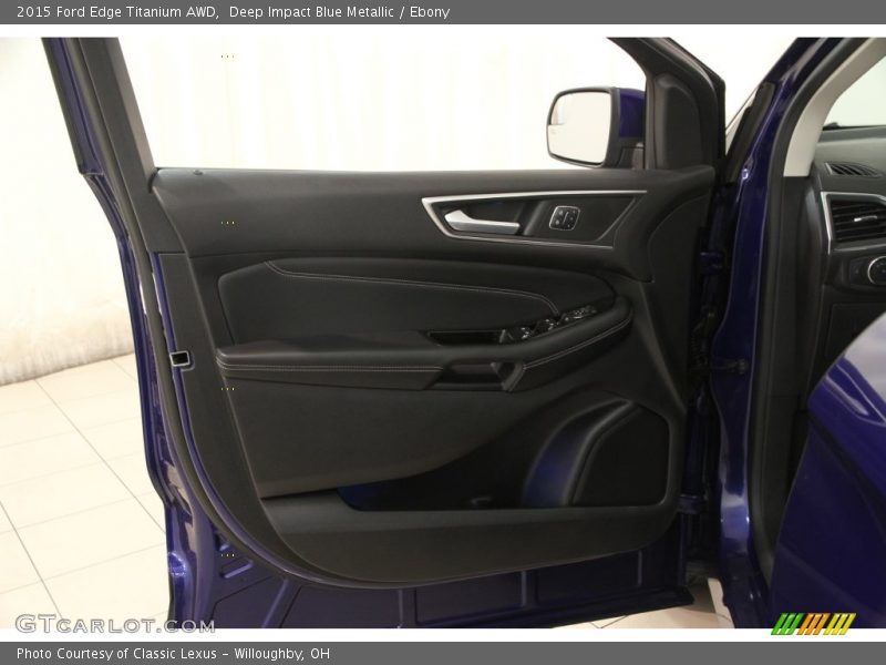 Deep Impact Blue Metallic / Ebony 2015 Ford Edge Titanium AWD