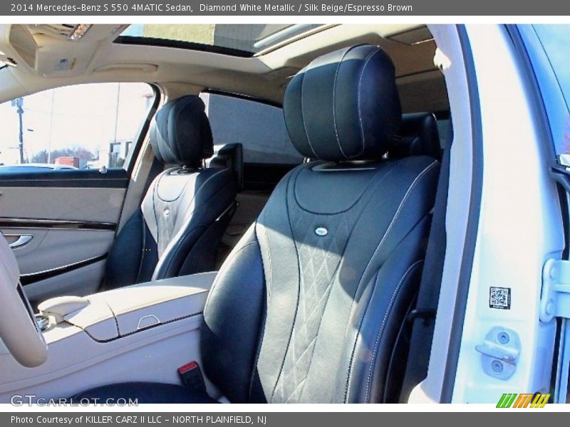Diamond White Metallic / Silk Beige/Espresso Brown 2014 Mercedes-Benz S 550 4MATIC Sedan