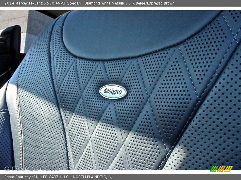 Diamond White Metallic / Silk Beige/Espresso Brown 2014 Mercedes-Benz S 550 4MATIC Sedan