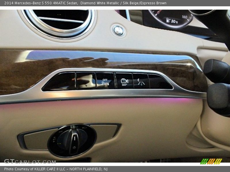 Diamond White Metallic / Silk Beige/Espresso Brown 2014 Mercedes-Benz S 550 4MATIC Sedan