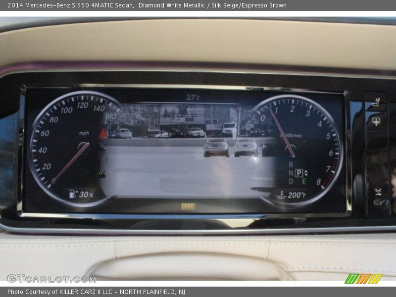 Diamond White Metallic / Silk Beige/Espresso Brown 2014 Mercedes-Benz S 550 4MATIC Sedan