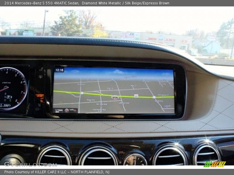 Diamond White Metallic / Silk Beige/Espresso Brown 2014 Mercedes-Benz S 550 4MATIC Sedan