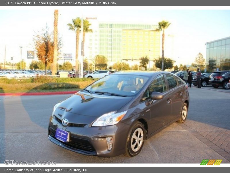 Winter Gray Metallic / Misty Gray 2015 Toyota Prius Three Hybrid
