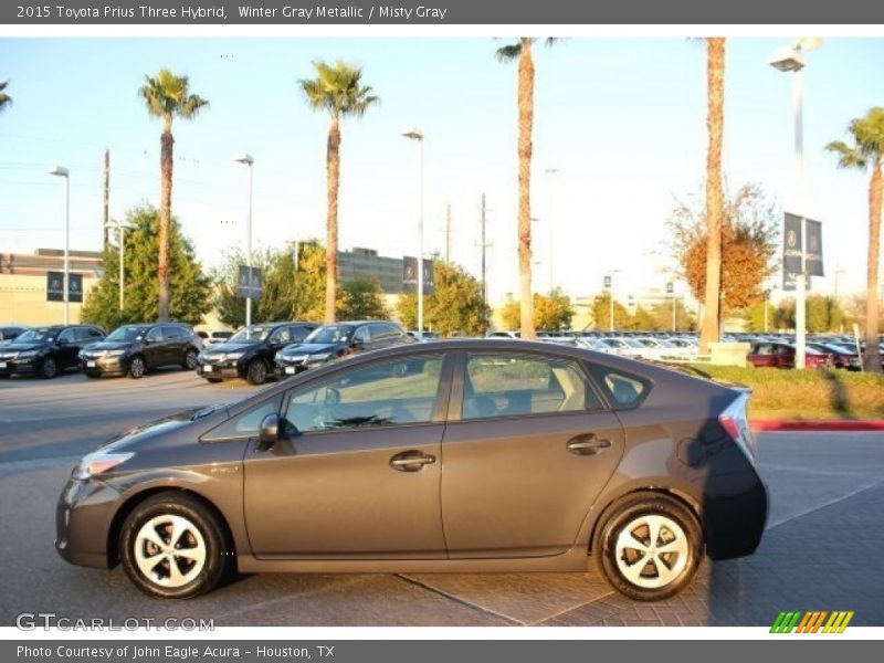 Winter Gray Metallic / Misty Gray 2015 Toyota Prius Three Hybrid