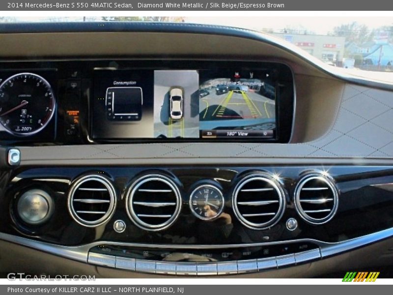 Diamond White Metallic / Silk Beige/Espresso Brown 2014 Mercedes-Benz S 550 4MATIC Sedan