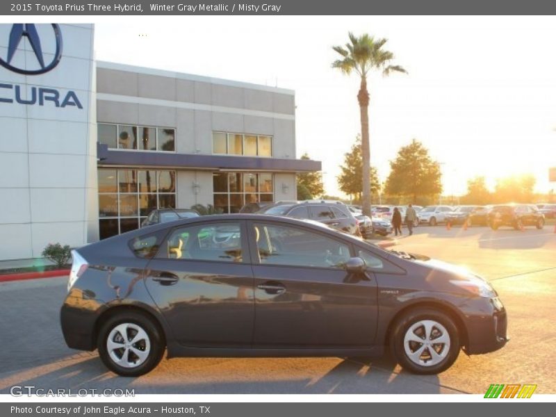 Winter Gray Metallic / Misty Gray 2015 Toyota Prius Three Hybrid