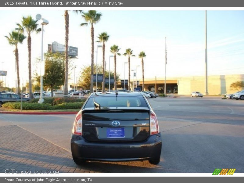 Winter Gray Metallic / Misty Gray 2015 Toyota Prius Three Hybrid