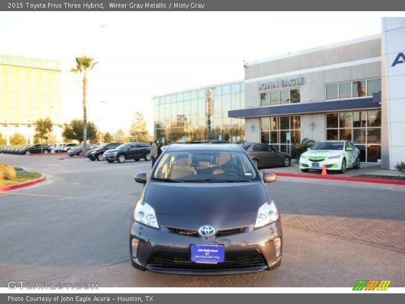 Winter Gray Metallic / Misty Gray 2015 Toyota Prius Three Hybrid