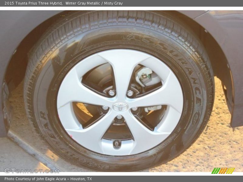 Winter Gray Metallic / Misty Gray 2015 Toyota Prius Three Hybrid