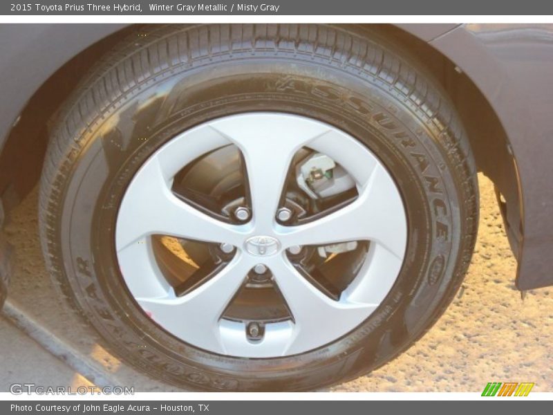 Winter Gray Metallic / Misty Gray 2015 Toyota Prius Three Hybrid