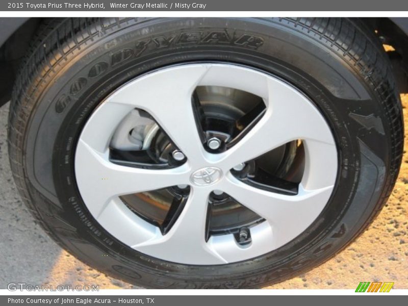 Winter Gray Metallic / Misty Gray 2015 Toyota Prius Three Hybrid