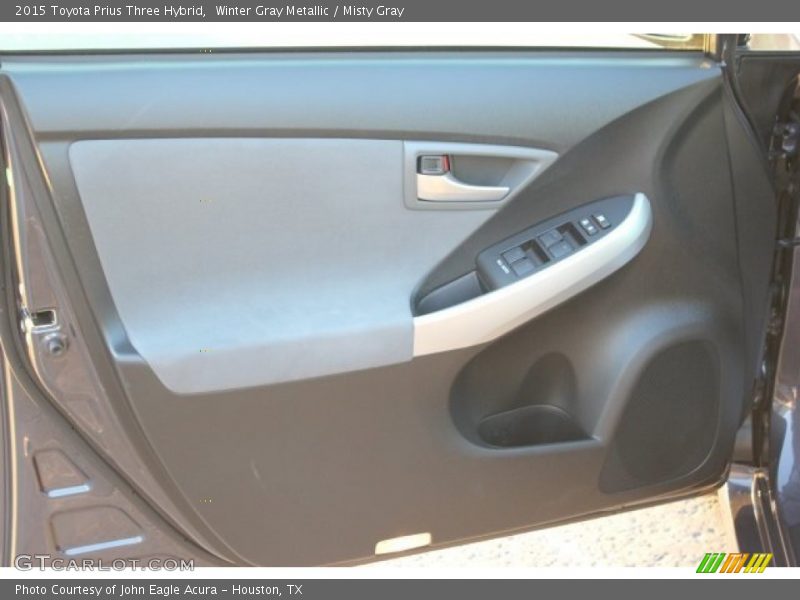 Winter Gray Metallic / Misty Gray 2015 Toyota Prius Three Hybrid