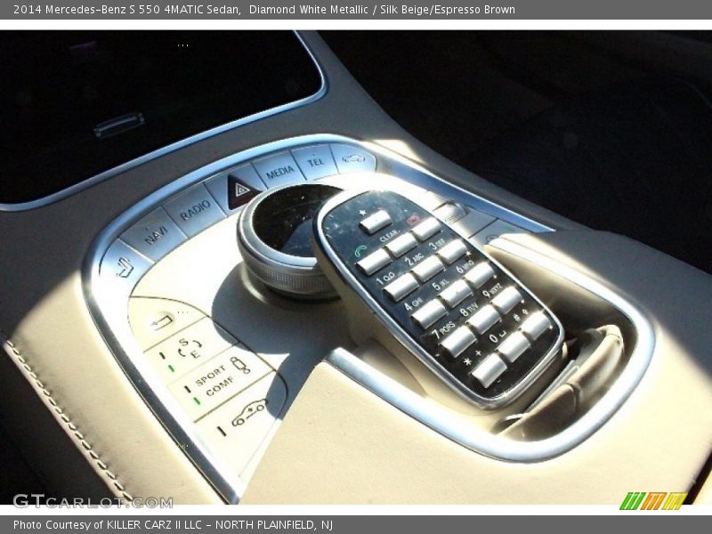 Diamond White Metallic / Silk Beige/Espresso Brown 2014 Mercedes-Benz S 550 4MATIC Sedan