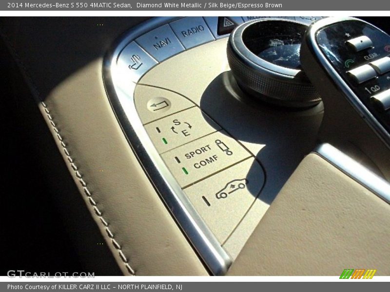 Diamond White Metallic / Silk Beige/Espresso Brown 2014 Mercedes-Benz S 550 4MATIC Sedan