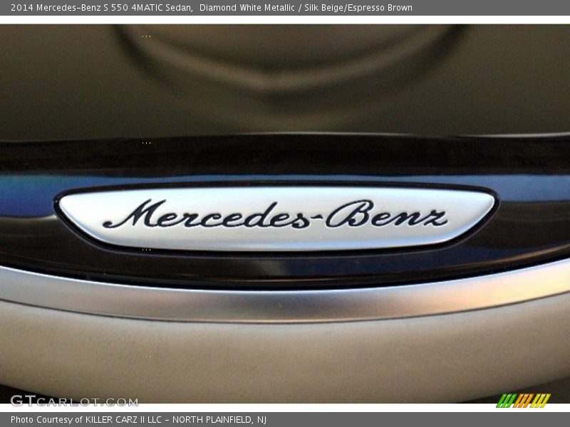 Diamond White Metallic / Silk Beige/Espresso Brown 2014 Mercedes-Benz S 550 4MATIC Sedan