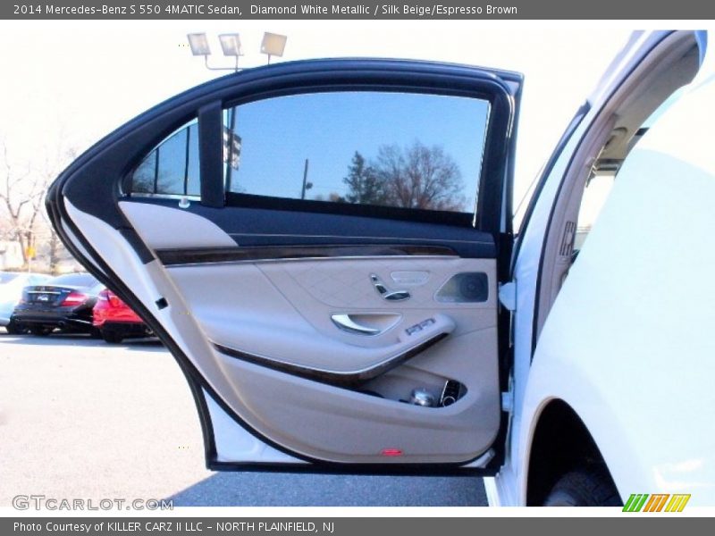 Diamond White Metallic / Silk Beige/Espresso Brown 2014 Mercedes-Benz S 550 4MATIC Sedan