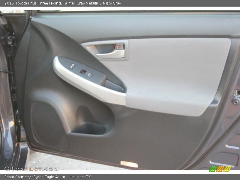 Winter Gray Metallic / Misty Gray 2015 Toyota Prius Three Hybrid