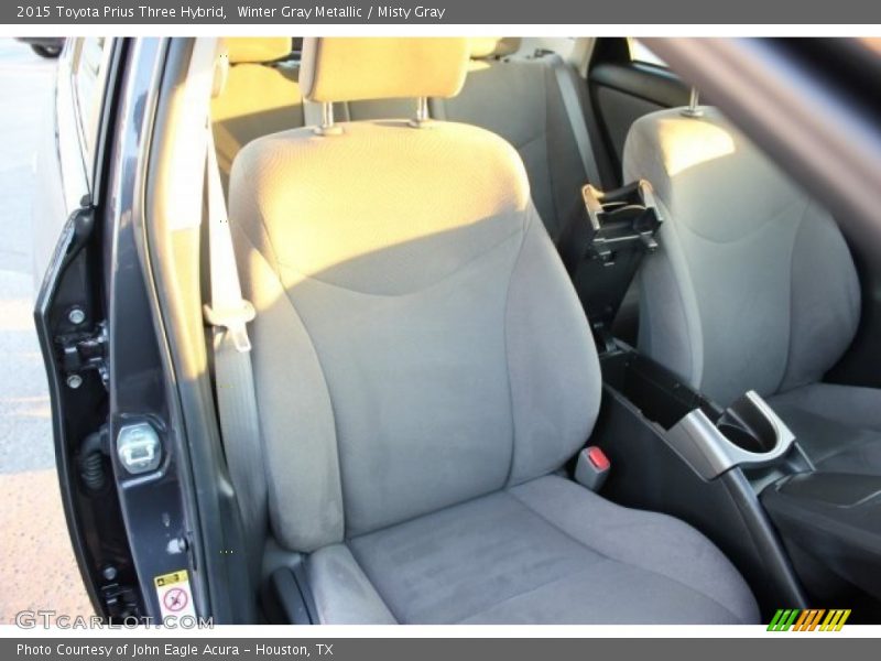 Winter Gray Metallic / Misty Gray 2015 Toyota Prius Three Hybrid