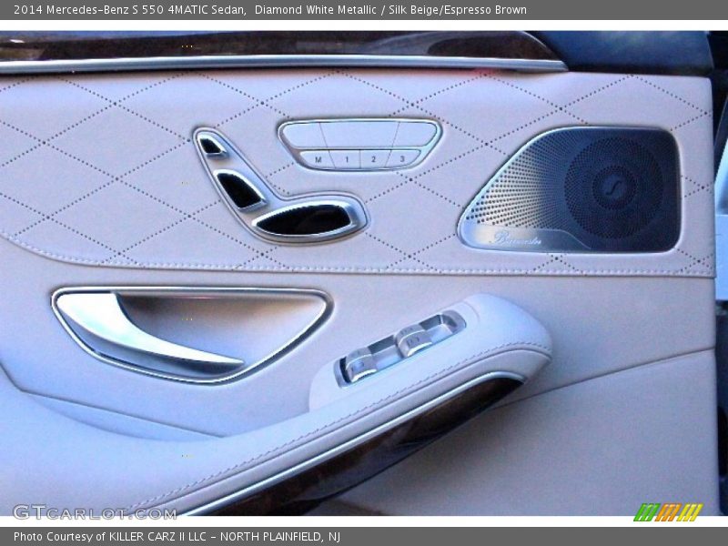 Diamond White Metallic / Silk Beige/Espresso Brown 2014 Mercedes-Benz S 550 4MATIC Sedan