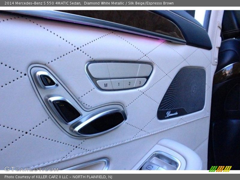 Diamond White Metallic / Silk Beige/Espresso Brown 2014 Mercedes-Benz S 550 4MATIC Sedan