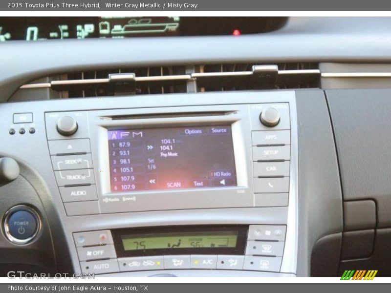 Winter Gray Metallic / Misty Gray 2015 Toyota Prius Three Hybrid