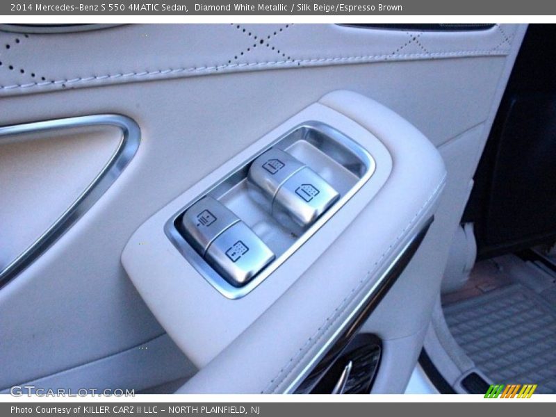 Diamond White Metallic / Silk Beige/Espresso Brown 2014 Mercedes-Benz S 550 4MATIC Sedan