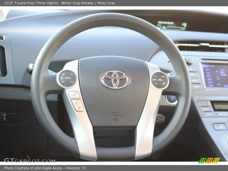 Winter Gray Metallic / Misty Gray 2015 Toyota Prius Three Hybrid