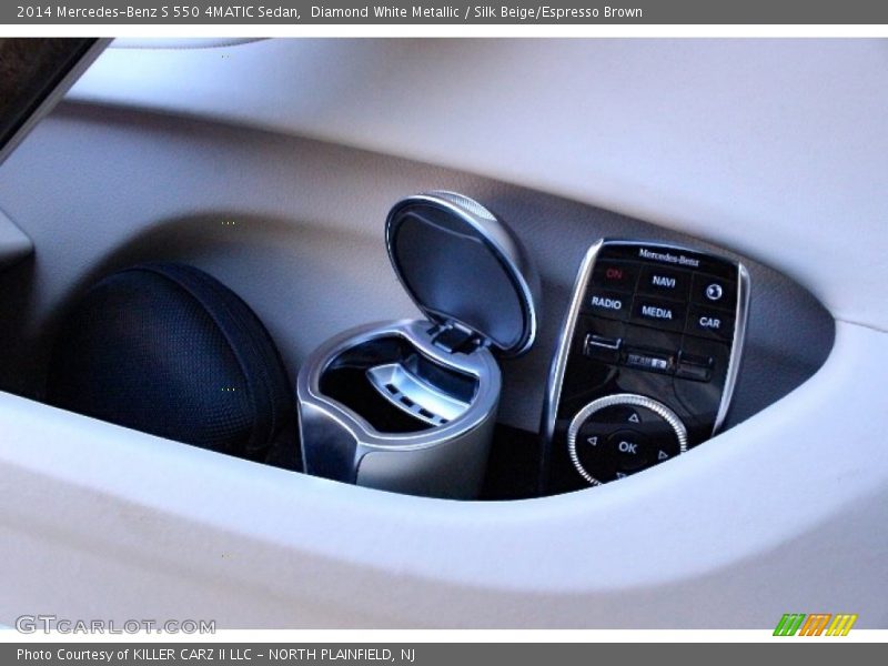 Diamond White Metallic / Silk Beige/Espresso Brown 2014 Mercedes-Benz S 550 4MATIC Sedan