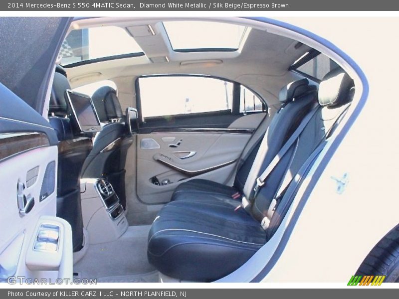 Diamond White Metallic / Silk Beige/Espresso Brown 2014 Mercedes-Benz S 550 4MATIC Sedan