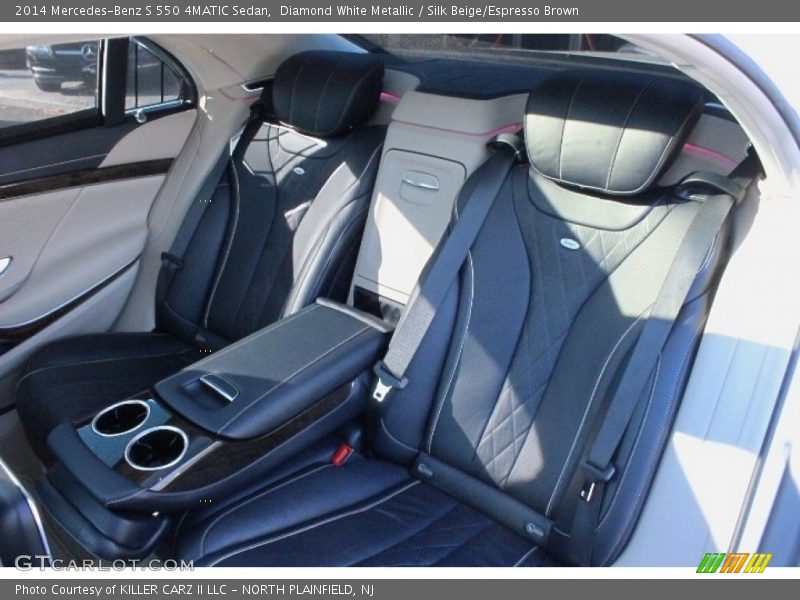 Diamond White Metallic / Silk Beige/Espresso Brown 2014 Mercedes-Benz S 550 4MATIC Sedan
