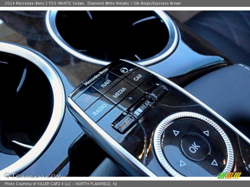 Diamond White Metallic / Silk Beige/Espresso Brown 2014 Mercedes-Benz S 550 4MATIC Sedan