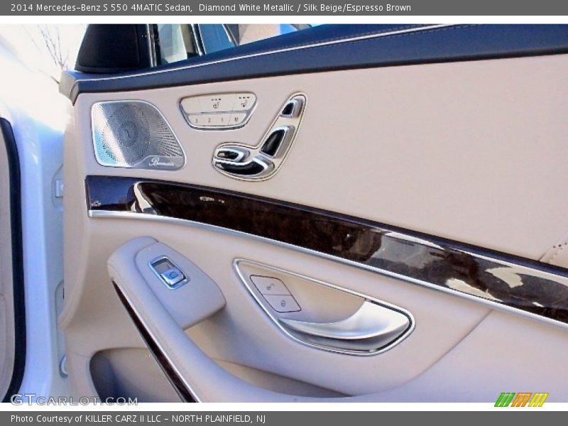 Diamond White Metallic / Silk Beige/Espresso Brown 2014 Mercedes-Benz S 550 4MATIC Sedan