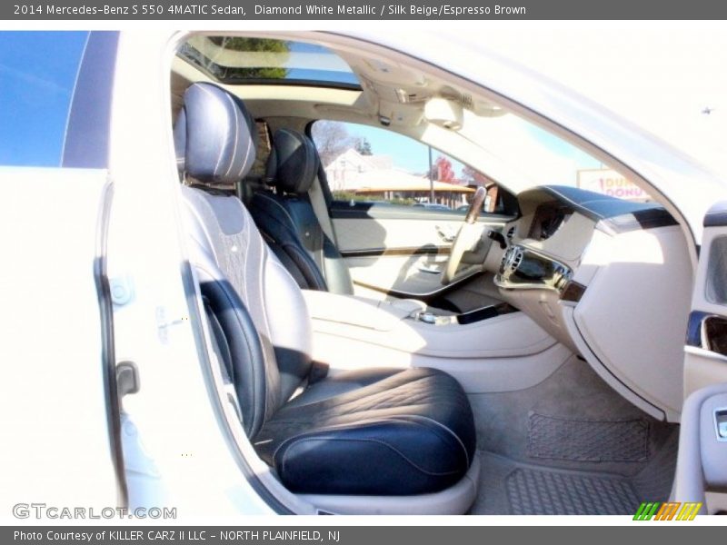 Diamond White Metallic / Silk Beige/Espresso Brown 2014 Mercedes-Benz S 550 4MATIC Sedan