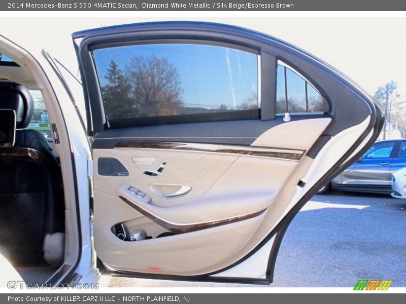 Diamond White Metallic / Silk Beige/Espresso Brown 2014 Mercedes-Benz S 550 4MATIC Sedan