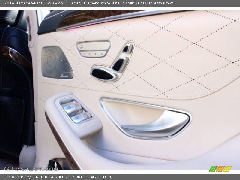 Diamond White Metallic / Silk Beige/Espresso Brown 2014 Mercedes-Benz S 550 4MATIC Sedan