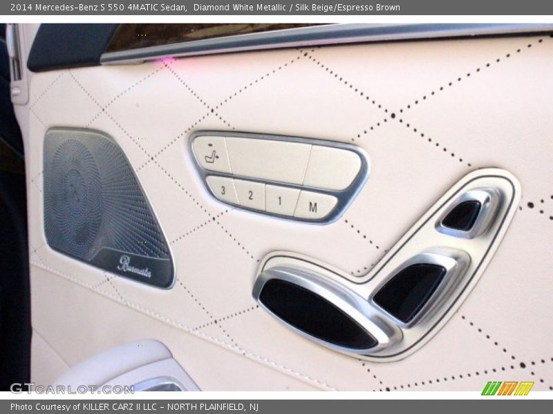 Diamond White Metallic / Silk Beige/Espresso Brown 2014 Mercedes-Benz S 550 4MATIC Sedan