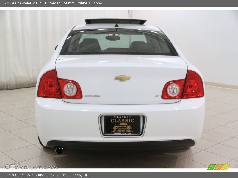 Summit White / Ebony 2009 Chevrolet Malibu LT Sedan