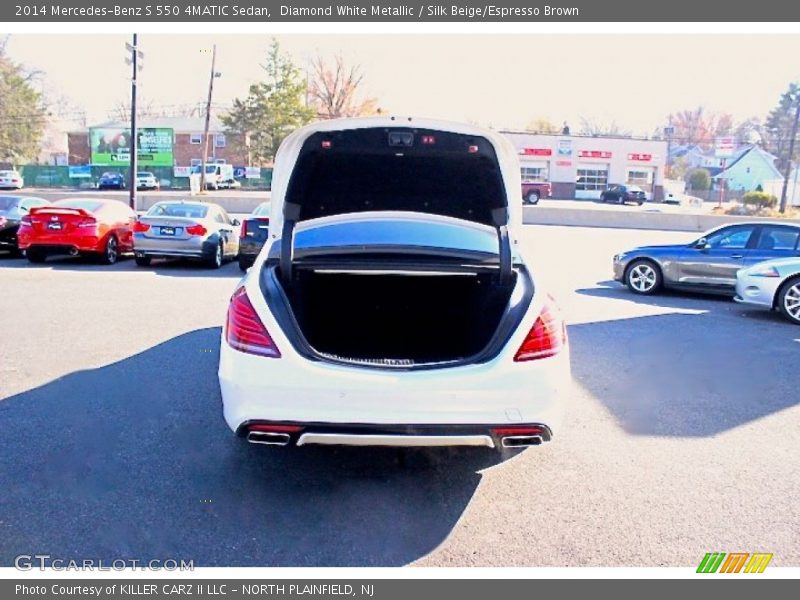 Diamond White Metallic / Silk Beige/Espresso Brown 2014 Mercedes-Benz S 550 4MATIC Sedan