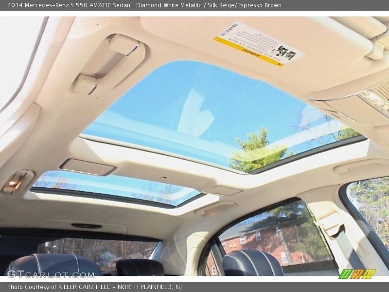Diamond White Metallic / Silk Beige/Espresso Brown 2014 Mercedes-Benz S 550 4MATIC Sedan