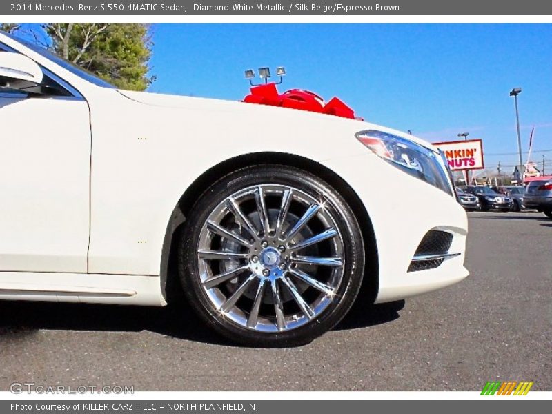 Diamond White Metallic / Silk Beige/Espresso Brown 2014 Mercedes-Benz S 550 4MATIC Sedan