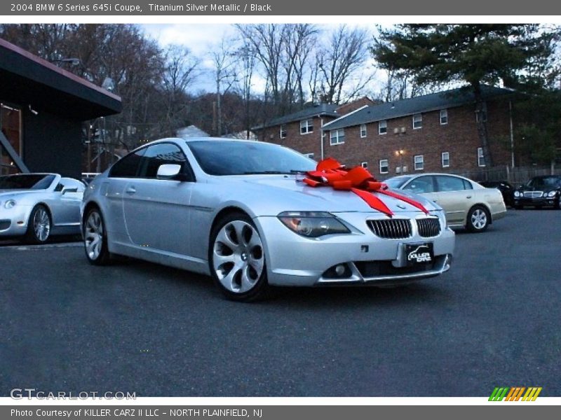 Titanium Silver Metallic / Black 2004 BMW 6 Series 645i Coupe